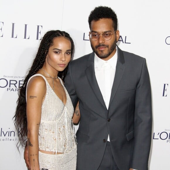 Zoë Kravitz et son compagnon Twin Shadow (George Lewis Jr.) à la 22e soirée annuelle "ELLE Women in Hollywood" à Beverly Hills, le 19 octobre 2015.