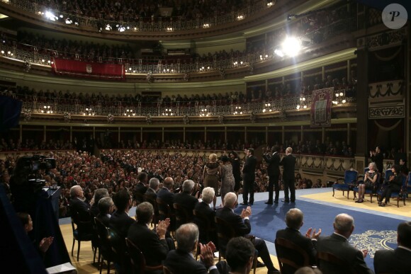 Francis Ford Coppola recevait le 23 octobre 2015 au Théâtre Campoamor à Oviedo le Prix Princesse des Asturies des Arts lors d'une cérémonie présidée par le roi Felipe VI et la reine Letizia d'Espagne.