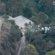 Vue aérienne de la nouvelle maison de Gavin Rossdale dans le quartier de Bel Air à Los Angeles, le 30 septembre 2015, qu'il vient d'acquérir depuis son divorce d'avec sa femme Gwen Stefani.