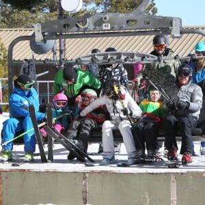 Gwen Stefani et Gavin Rossdale en famille au Mammoth Mountain Resort à Mammoth, le 29 décembre 2014.