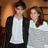 Exclusif - Alain-Fabien Delon et sa soeur Anouchka Delon lors de la projection du documentaire "Alain Delon, cet Inconnu" au Club de l'Etoile à Paris le 21 octobre 2015.