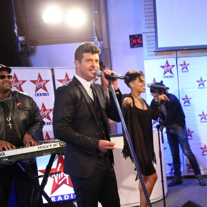 Semi-Exclusif - Robin Thicke en showcase à la radio Virgin à Paris pour la sortie de son nouvel album, le 8 septembre 2015.
