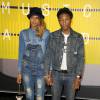 Pharrell Williams et sa femme Helen Lasichanh - Soirée des MTV Video Music Awards à Los Angeles le 30 aout 2015.