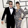 Robin Thicke et sa femme Paula Patton - 56eme ceremonie des Grammy Awards a Los Angeles le 26 janvier 2014.
