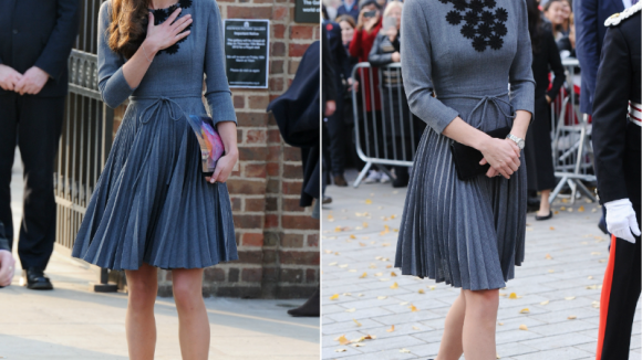 Kate Middleton : Trois ans et deux enfants après, la même robe plissée...