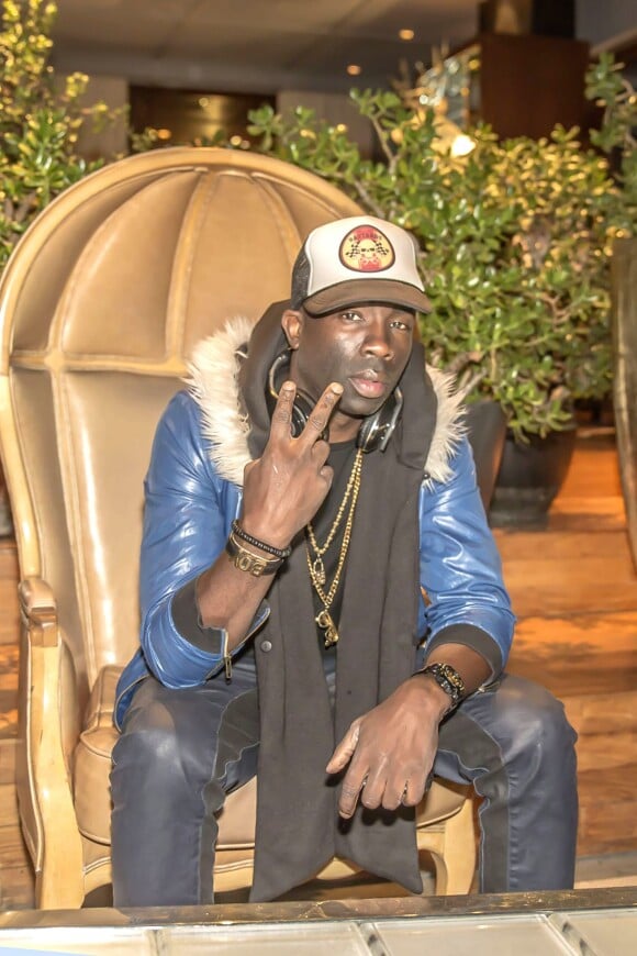 Beverly Hills, CA - Actor, rapper and male model Sam Sarpong was spotted hanging at the SLS Hotel in Beverly hills on Thursday morning, sitting in the lobby. The stylish Renaissance man, most recently appearing on hit TV show 'Bones,' rocked a pair of Beats by Dre headphones, leather pants and a blue hoodie. AKM-GSI April 9, 2015 To License These Photos, Please Contact : Steve Ginsburg (310) 505-8447 (323) 423-9397 steve@akmgsi.com sales@akmgsi.com or Maria Buda (917) 242-1505 mbuda@akmgsi.com ginsburgspalyinc@gmail.com09/04/2015 - Beverly Hills