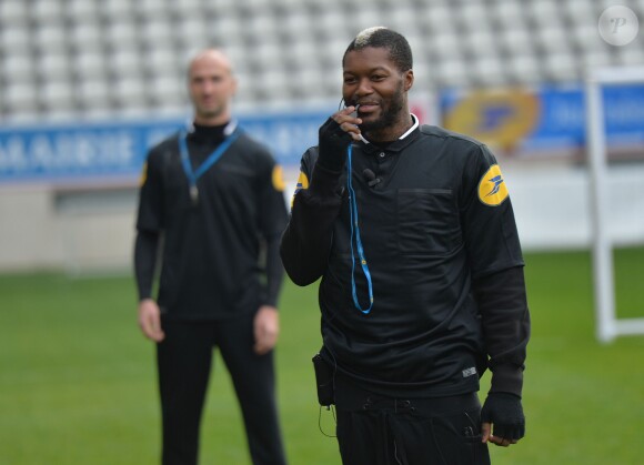 Djibril Cissé lors des Journées Nationales de l'arbitrage au stade Jean Bouin le 21 octobre 2015 à Paris