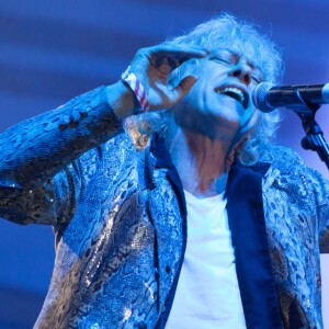 Bob Geldof et son groupe Boomtown Rats en concert au festival Guilfest à Guilford. Le 18 juillet 2014