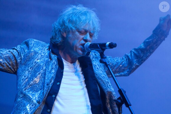 Bob Geldof et son groupe Boomtown Rats en concert au festival Guilfest à Guilford. Le 18 juillet 2014