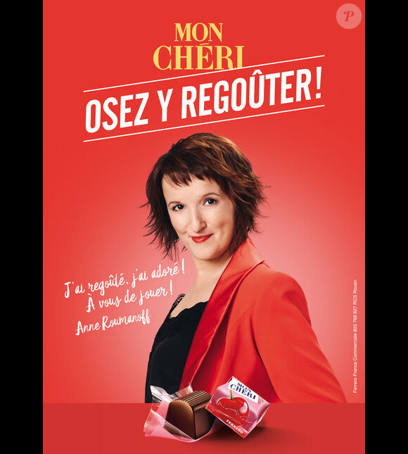 Anne Roumanoff est la nouvelle ambassadrice du chocolat Mon Chéri, du groupe Ferrero.