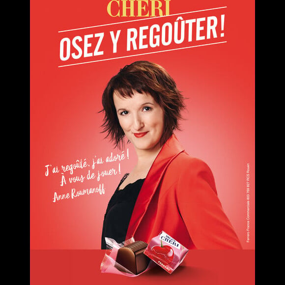 Anne Roumanoff est la nouvelle ambassadrice du chocolat Mon Chéri, du groupe Ferrero.