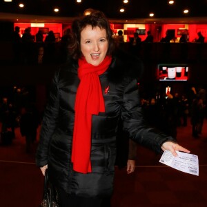 Exclusif - Anne Roumanoff - Concert de Véronic Dicaire à l'Olympia à Paris. Le 18 février 2015