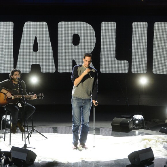 John Mamann, Grand Corps Malade - Concert "Tous En Coeur Pour Charlie" à la maison de la radio à Paris le 11 janvier 2014.