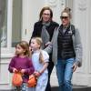 Sarah Jessica Parker et ses filles Marion et Tabitha se baladent pendant Halloween dans les rues de New York, le 31 octobre 2015