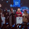 Fleur East, Dave Berry, Lisa Snowdon, Kylie Minogue, la chanteuse Foxes (Louisa Rose Allen), Ben Haenow et Gabrielle Aplin - Coup d'envoi des illuminations de Noël sur Oxford Street à Londres par Kylie Minogue, le 1er novembre 2015.
