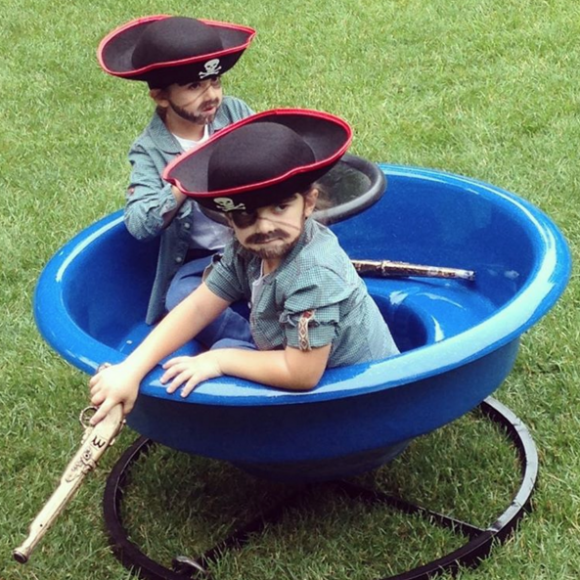 Eddy et Neslon, les enfants de Céline Dion déguisés pour Halloween 2015