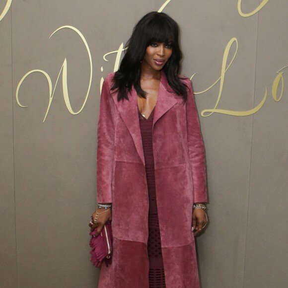 Naomi Campbell assiste à la projection du film de campagne de fêtes de fin d'année 2015 de Burberry, dans la boutique emblème de la maison britannique, sur Regent Street. Londres, le 3 novembre 2015.