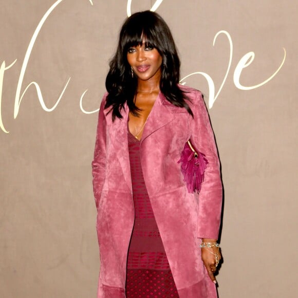 Naomi Campbell assiste à la projection du film de campagne de fêtes de fin d'année 2015 de Burberry, dans la boutique emblème de la maison britannique, sur Regent Street. Londres, le 3 novembre 2015.