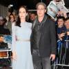 Angelina Jolie et son mari Brad Pitt à la première du film 'Vue sur mer' réalisé par Angelina à New York, le 3 novembre 2015