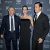 Robert De Niro, Angelina Jolie et son mari Brad Pitt à la soirée 'WSJ. Magazine 2015 Innovator' à New York, le 4 novembre 2015