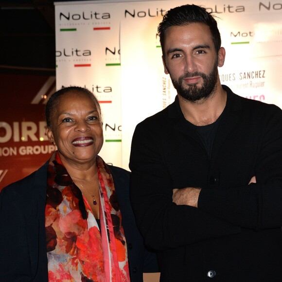 Christiane Taubira, guest - Photocall pour le lancement du livre "Les bonnes chansons ne meurent jamais" de J. Sanchez au NoLita à Paris, le 4 novembre 2015. © Veeren/Bestimage