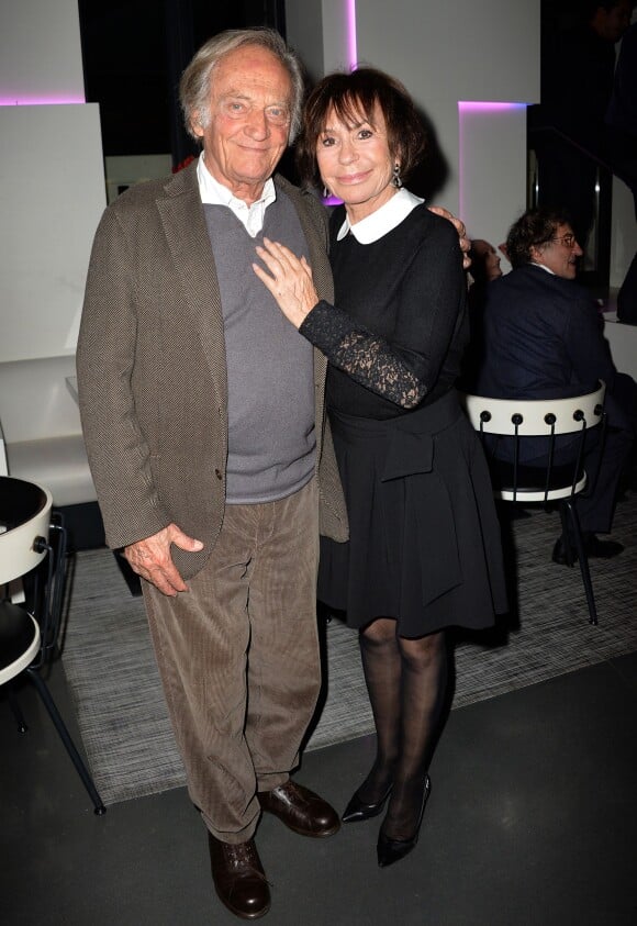 Philippe Tesson et Danièle Evenou - Cocktail pour le lancement du livre "Les bonnes chansons ne meurent jamais" de J. Sanchez au NoLita à Paris, le 4 novembre 2015. © Veeren/Bestimage