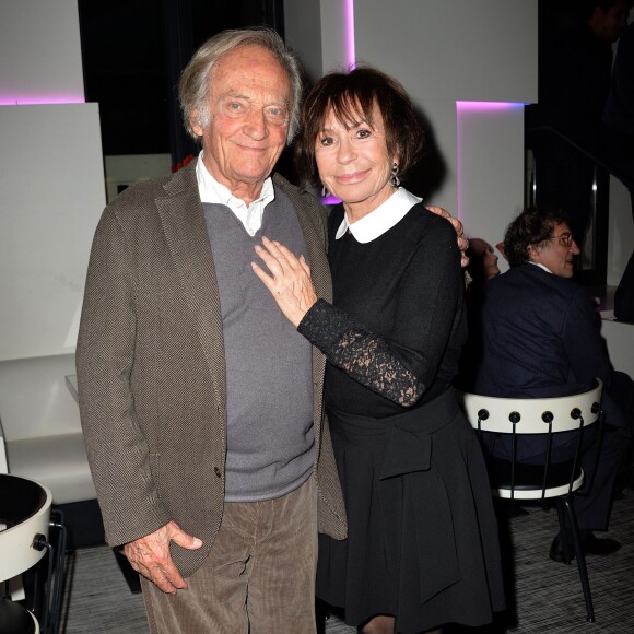 Philippe Tesson et Danièle Evenou - Cocktail pour le lancement du livre "Les bonnes chansons ne meurent jamais" de J. Sanchez au NoLita à Paris, le 4 novembre 2015. © Veeren/Bestimage