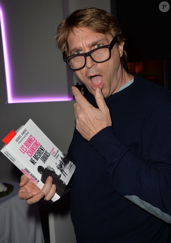 Didier Gustin - Cocktail pour le lancement du livre "Les bonnes chansons ne meurent jamais" de J. Sanchez au NoLita à Paris, le 4 novembre 2015. © Veeren/Bestimage