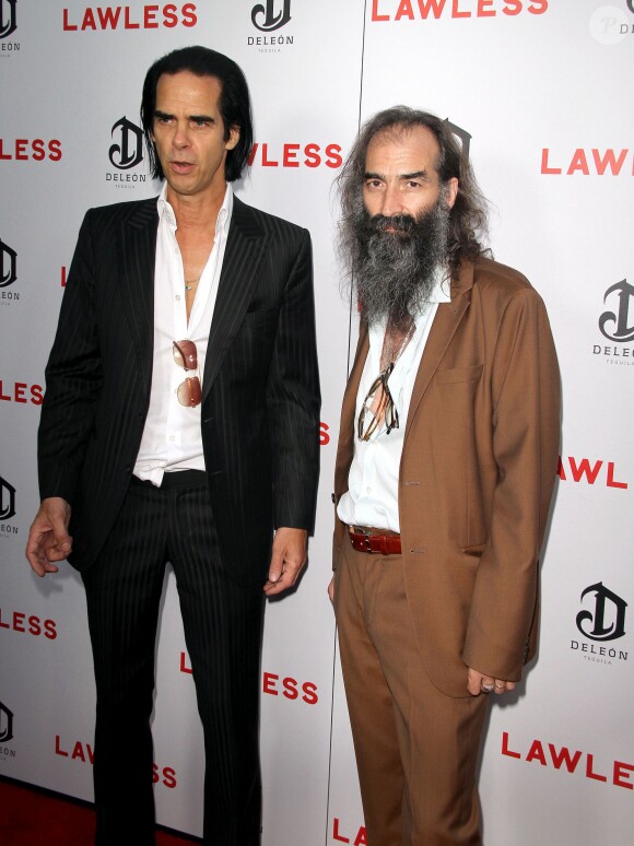 Nick Cave et son complice Warren Ellis à Los Angeles, le 22 août 2012.