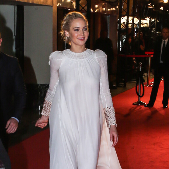 Jennifer Lawrence - Arrivées des people à la première du film "Hunger Games" La révolte Partie 2" au Grand Rex à Paris le 9 novembre 2015.