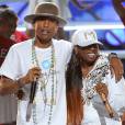 Pharrell Williams et Missy Elliott sur la scène des BET Awards à Los Angeles, le 29 juin 2014.
