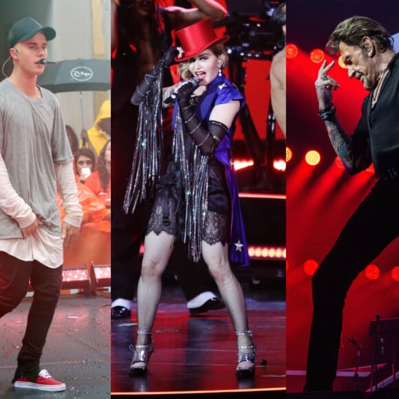 Justin Bieber, Madonna et Johnny Hallyday ont rendu hommage aux victimes des attentats parsiens du 13 novembre 2015 durant leur dernier concert.
