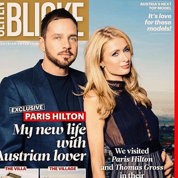 Paris Hilton et son amoureux Thomas Gross font la couverture d'un magazine autrichien.