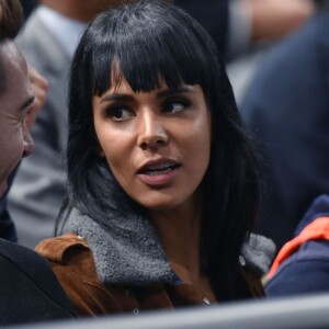 Shy'm encourage son petit ami Benoît Paire face à Gaël Monfils lors du tournoi BNP Paribas Masters à l'Accor Hotels Arena à Paris le 2 novembre 2015. © Giancarlo Gorassini / Bestimage.