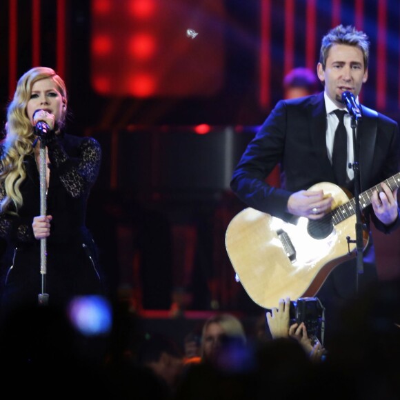 Avril Lavigne et Chad Kroeger en concert a Vancouver Le 18 octobre 2013