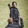 Jennifer Lawrence - Tournage du film "Hunger Games : La révolte" à Noisy-le-Grand le 15 mai 2014.