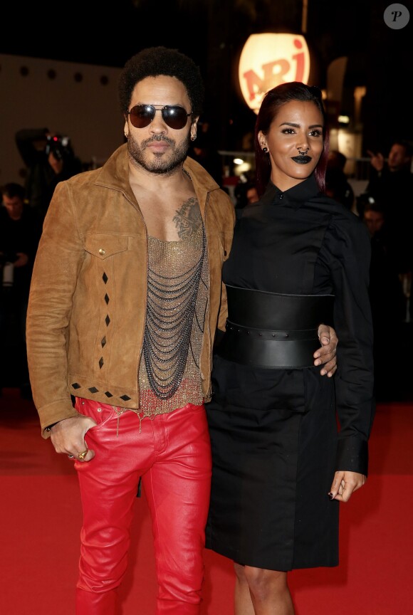 Lenny Kravitz et Shy'm - 16ème édition des NRJ Music Awards à Cannes. Le 13 décembre 2014