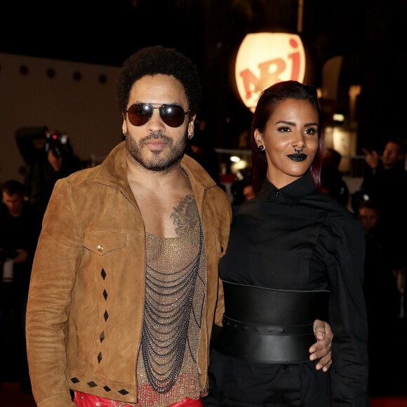 Lenny Kravitz et Shy'm - 16ème édition des NRJ Music Awards à Cannes. Le 13 décembre 2014