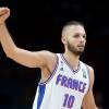 Evan Fournier lors de la rencontre France-Turquie à l'Euro 2015 de basket à Lille le 12 septembre 2015