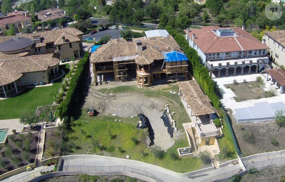 La villa de Kim Kardashian et Kanye West dans le quartier de Bel Air, en travaux. Mars 2014.