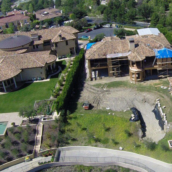 La villa de Kim Kardashian et Kanye West dans le quartier de Bel Air, en travaux. Mars 2014.