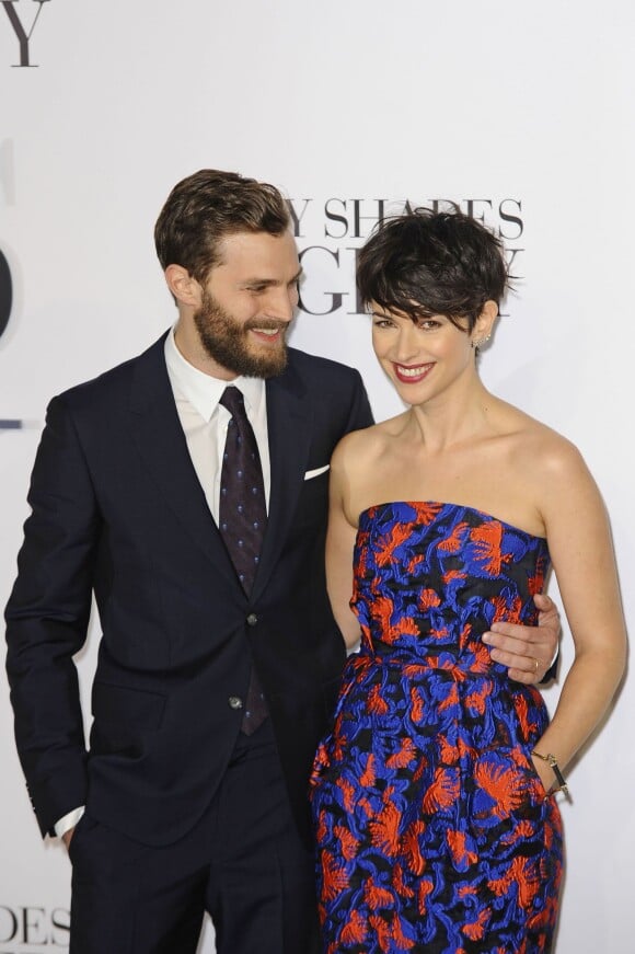 Jamie Dornan et sa femme Amelia Warner - Avant-première du film "50 nuances de Grey" à Londres, le 12 février 2015.