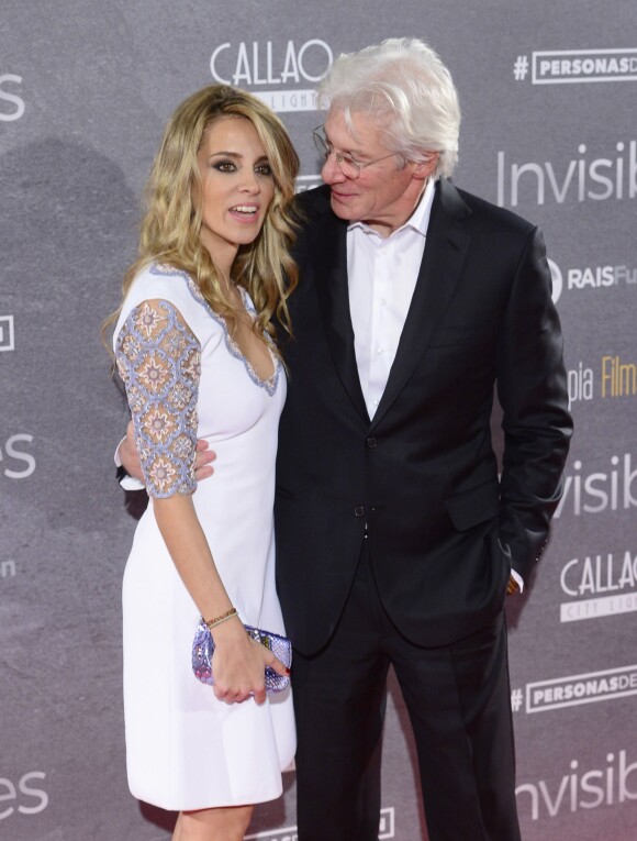 Richard Gere officialise avec sa compagne Alejandra Silva à la première de "Time Out of Mind" à Madrid, le 23 novembre 2015.