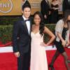 Harry Shum Jr et Shelby Rabara à la Ceremonie des SAG Awards, le 27 janvier 2013