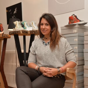 Marion Bartoli présente sa marque "M by Musette " au concept store Marie France à l'Escabeau à Paris le 6 décembre 2014