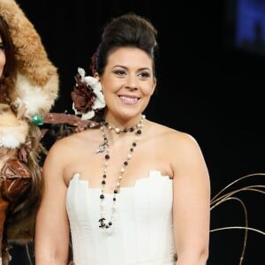 Marion Bartoli au défilé du 20e salon du chocolat au parc des expositions de la Porte de Versailles à Paris le 28 octobre 2014