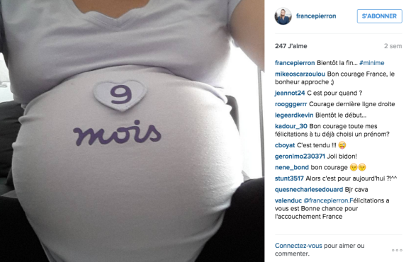 France Pierron, enceinte de son deuxième enfant - novembre 2015