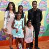 Chris Rock divorce de Malaak Compton-Rock après 18 ans de mariage - Chris Rock, sa femme Malaak Compton-Rock et leurs filles Lola Simone et Savannah - 27e cérémonie annuelle des "Kid's Choice Awards" à Los Angeles, le 29 mars 2014.