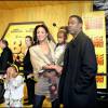Chris Rock avec son ex-femme et leurs deux enfants à New York le 25 octobre 2007.