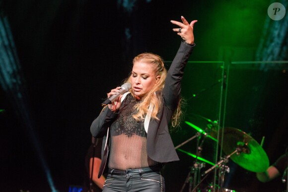 Exclusif - Anastacia donne un concert à Bruxelles, le 19 octobre 2014.